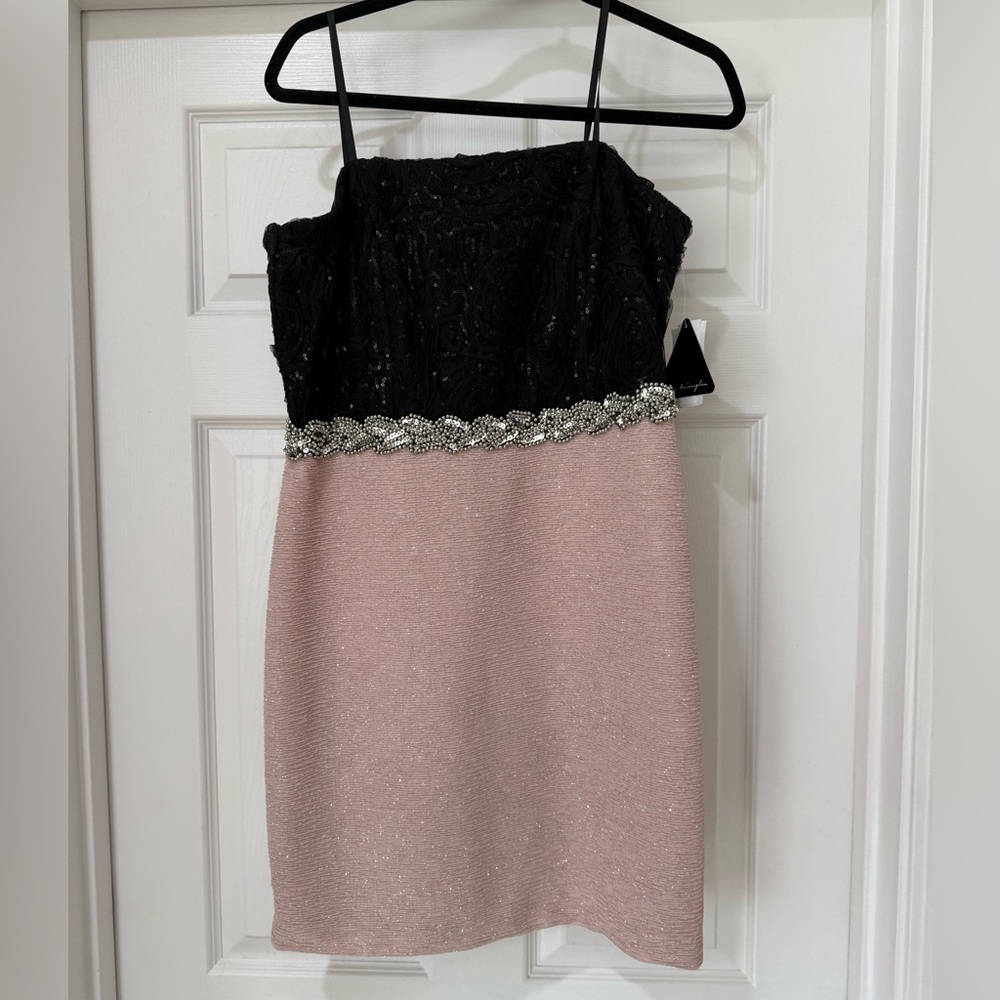 City Triangles Black and Pink Dress